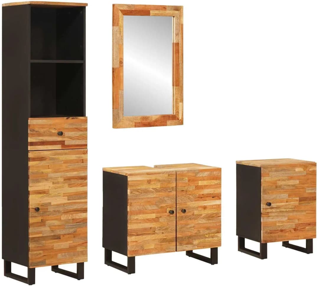 Badezimmer Set 4-tlg. Braun