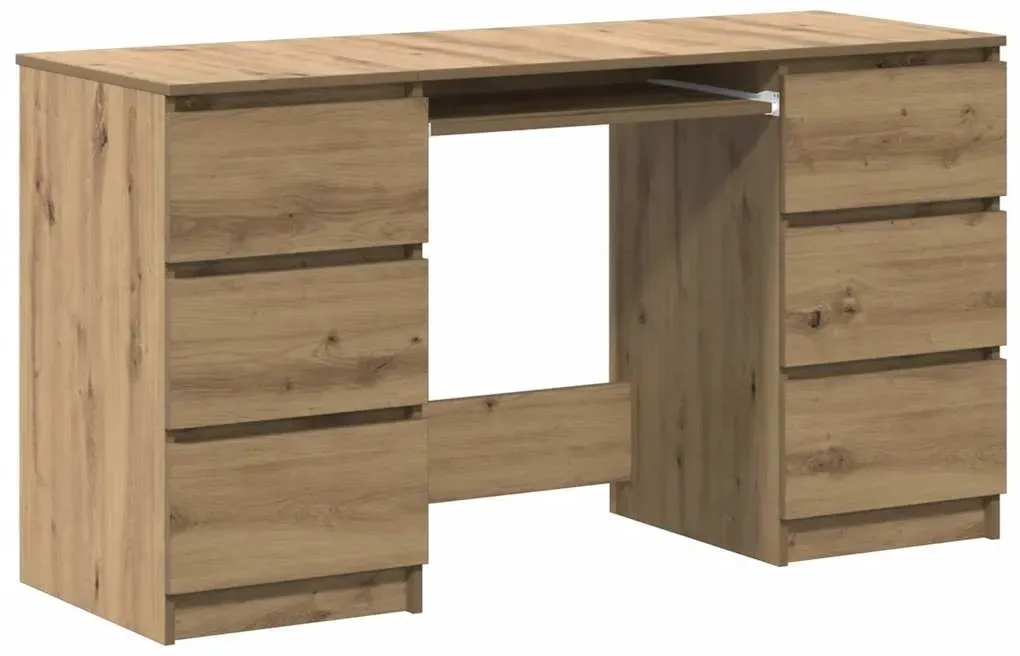 Schreibtisch Artisan-Eiche 140x50x77 cm Holzwerkstoff
