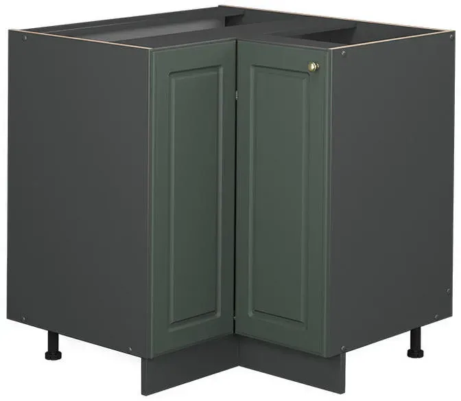 Eckunterschrank Fame-Line 80,5 x 51,6 x 82 cm Grün-Gold
