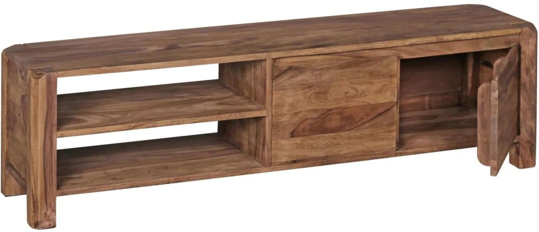 Lowboard 140 x 40 cm Braun Massivholz