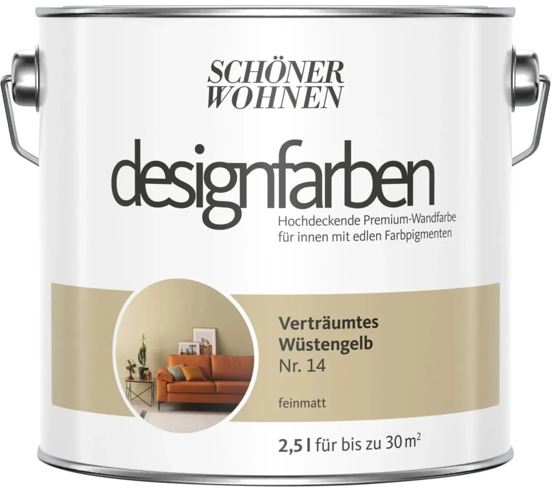 Designfarben 2,5 l verträumtes wüstengelb