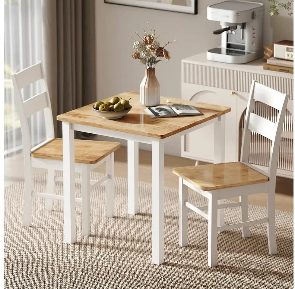 Esszimmerstuhl Holz beige 2er Set