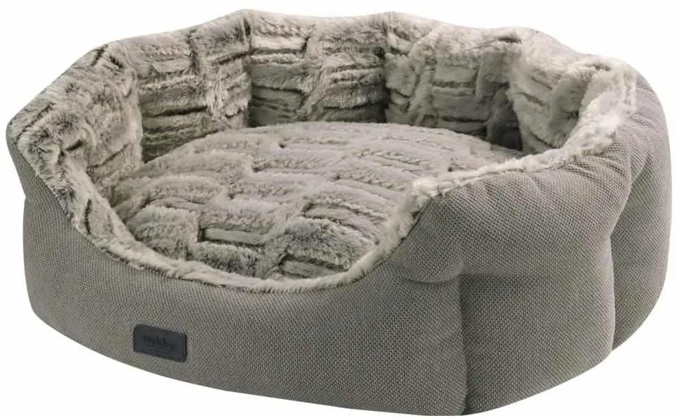 Hundebett Cacho oval 86 x 70 cm hellbraun