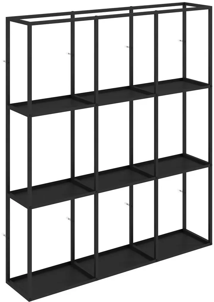 Wandregal 87,5 x 18 x 100 cm Schwarz