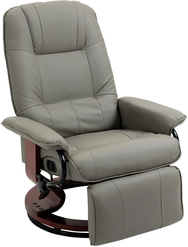 Relaxsessel Kunstleder 78 x 100 x 87 cm Grau drehbar/neigbar