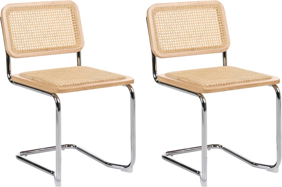 Esszimmerstuhl Cordova Rattan Hellbraun 2er Set