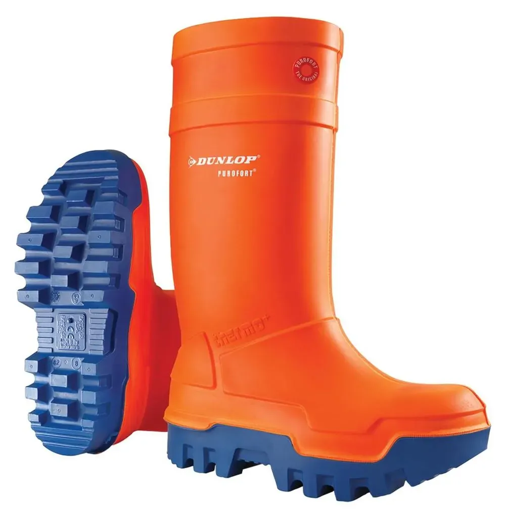 Purofort Thermo Winterstiefel BAU orange/blau 43