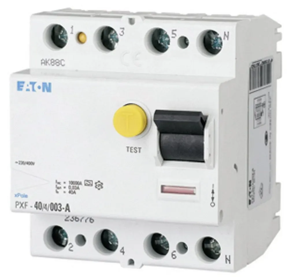 Eaton FI-Schutzschalter 40A 4p, 30mA PXF-40/4/003-A
