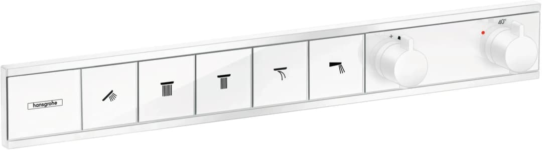 RainSelect Unterputz-Duscharmatur mit Thermostat für 5 Verbraucher Weiß