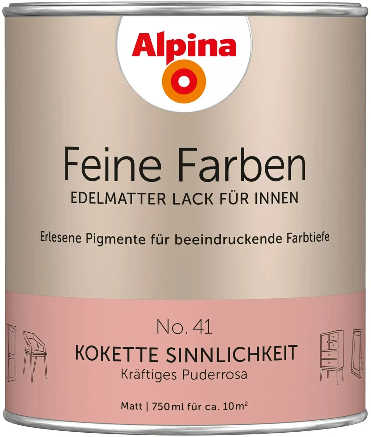 Feine Farben Lack 750 ml No. 41 kokette sinnlichkeit