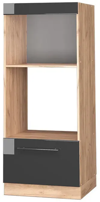 Mikrowellenumbauschrank Fame-Line 60 x 58 x 153,5 cm Grau