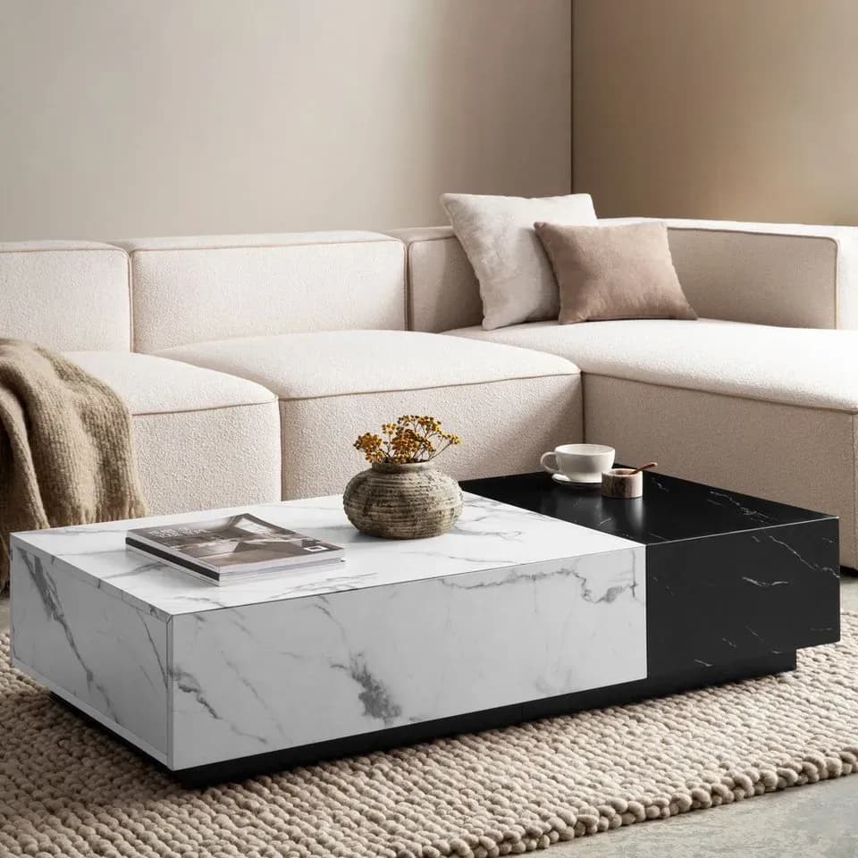 Couchtisch Weiß MDF 120 x 60 x 28 cm