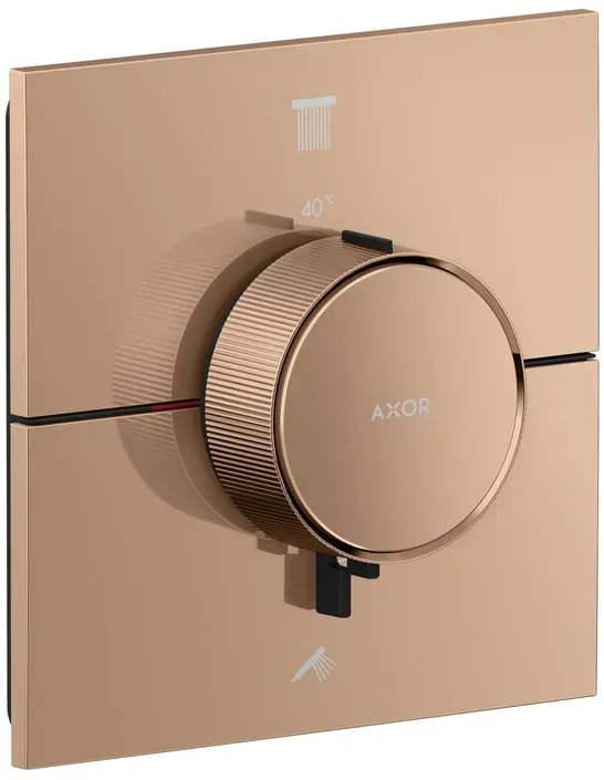 ShowerSelect ID Duschthermostat eckig für 2 Verbraucher Polished Red Gold 36752300