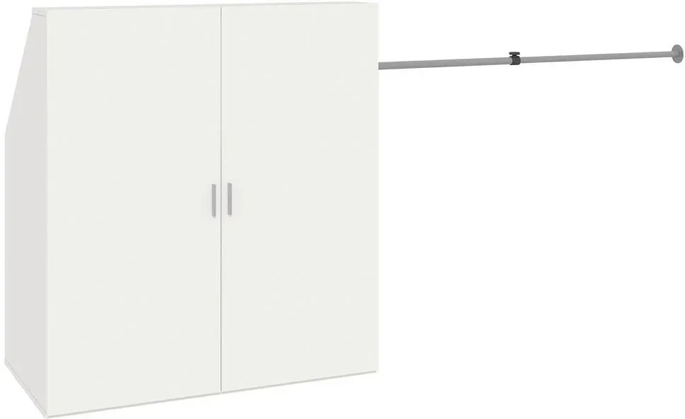 Kleiderschrank für Dachschräge mit Kleiderstange & Stauraum Schrank für Schlafzimmer Dachboden - Dacho L