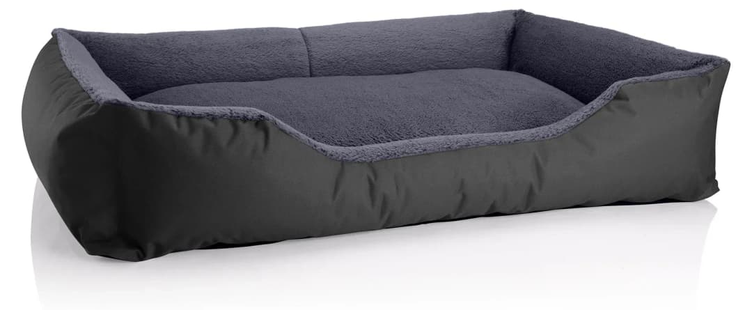 Hundekissen Teddy XXXL 100 x 80 cm schwarz-grau