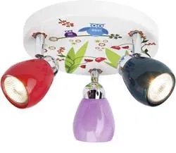 LED-Spotrondell Birds 3-flammig Bunt