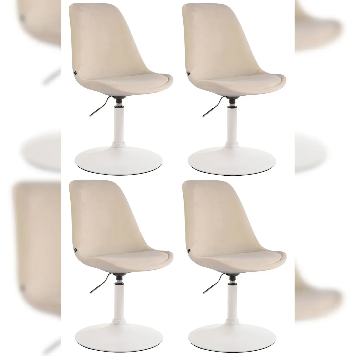 Esszimmerstuhl Maverick Samt beige 4er Set