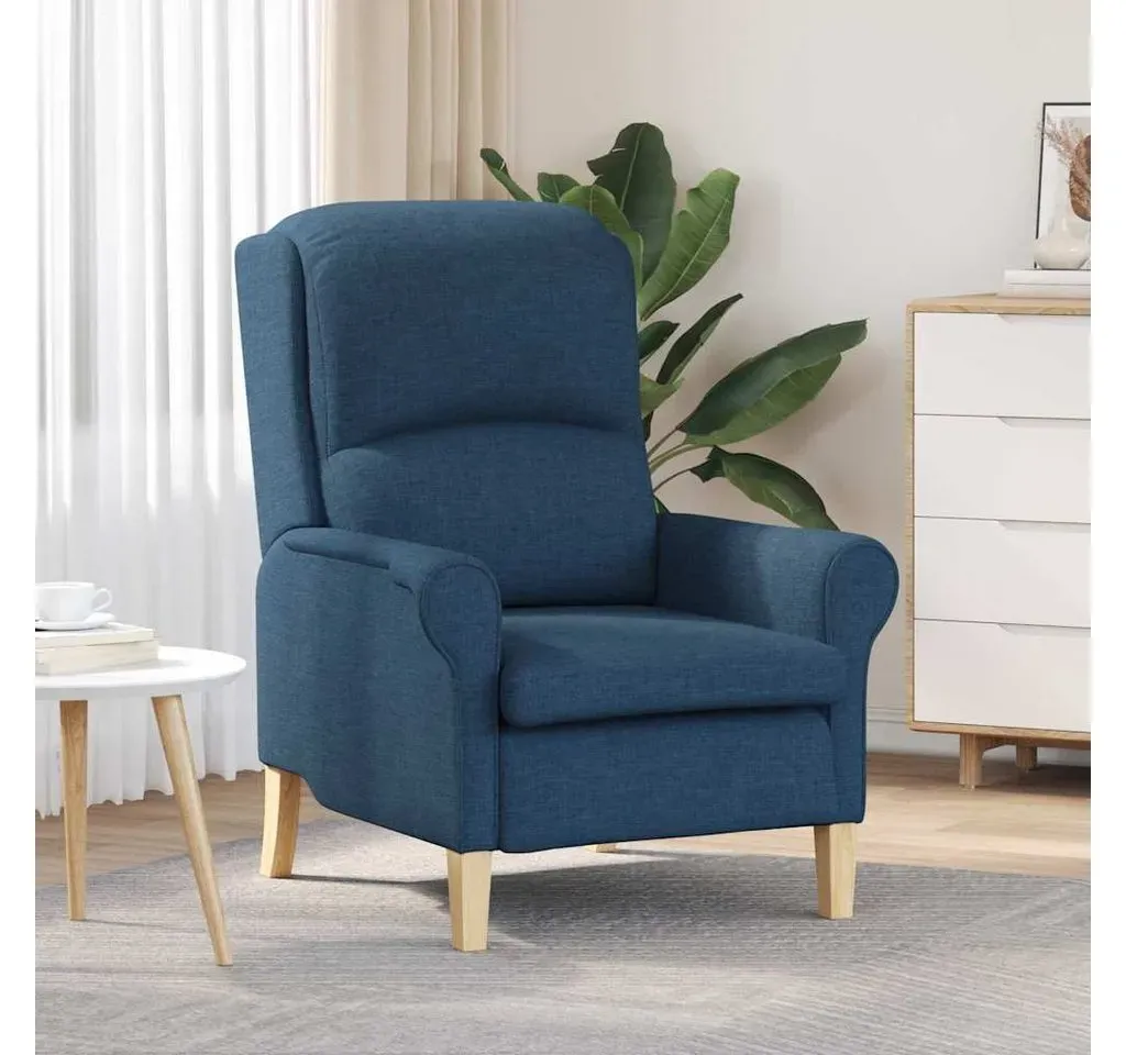 Sessel Blau 76 x 94 x 102 cm Stoff mit Kissen