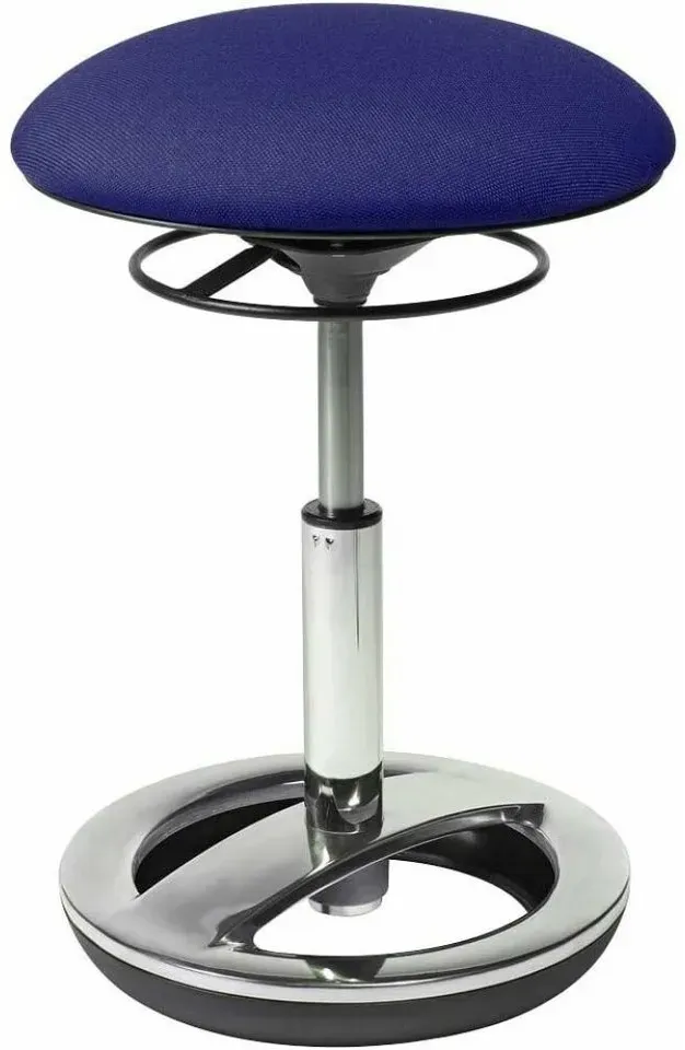 Sitness Bob Stoff 36,5 x 57 x 36,5 cm blau/alu poliert