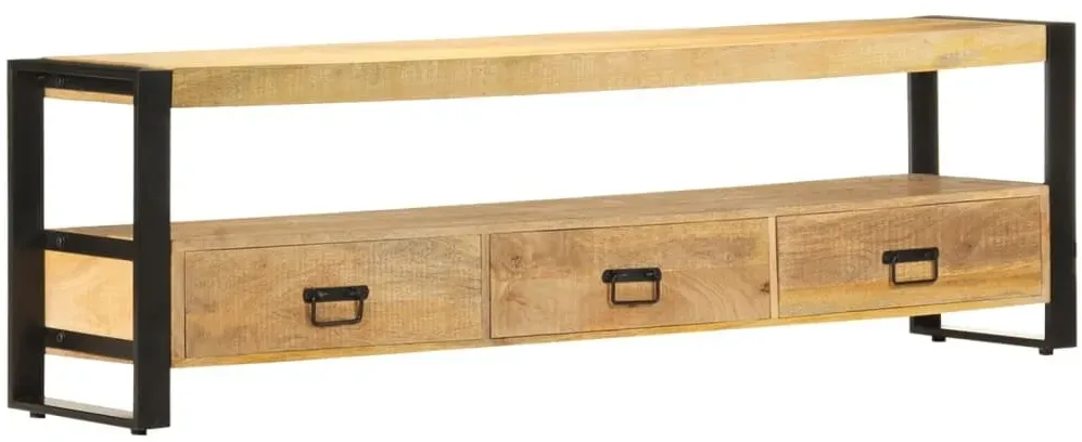TV-Schrank Lowboard 150 x 30 x 45 cm Braun/Massivholz