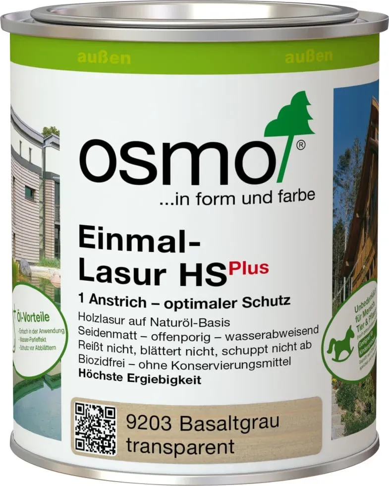 Einmal-Lasur HS Plus Basaltgrau 0,75 l