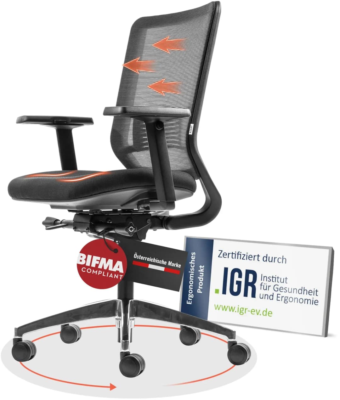 Chair Classic Stoff Schwarz