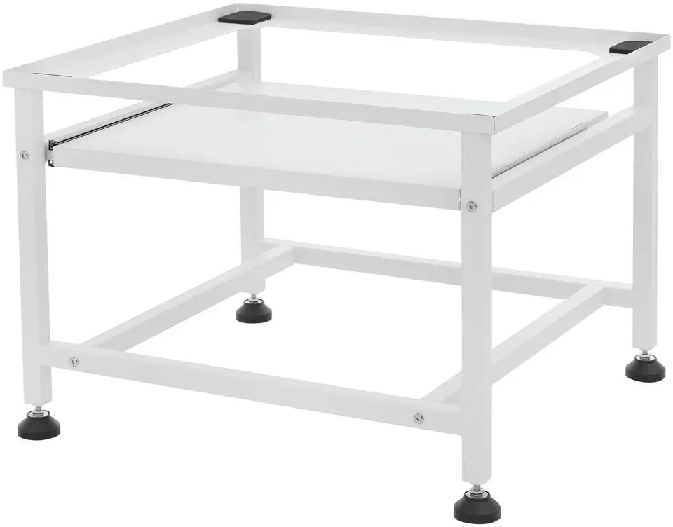 Waschmaschinen-Untergestell mit Ablage, Weiß, 62,5 x 50,1 x 40,5 cm