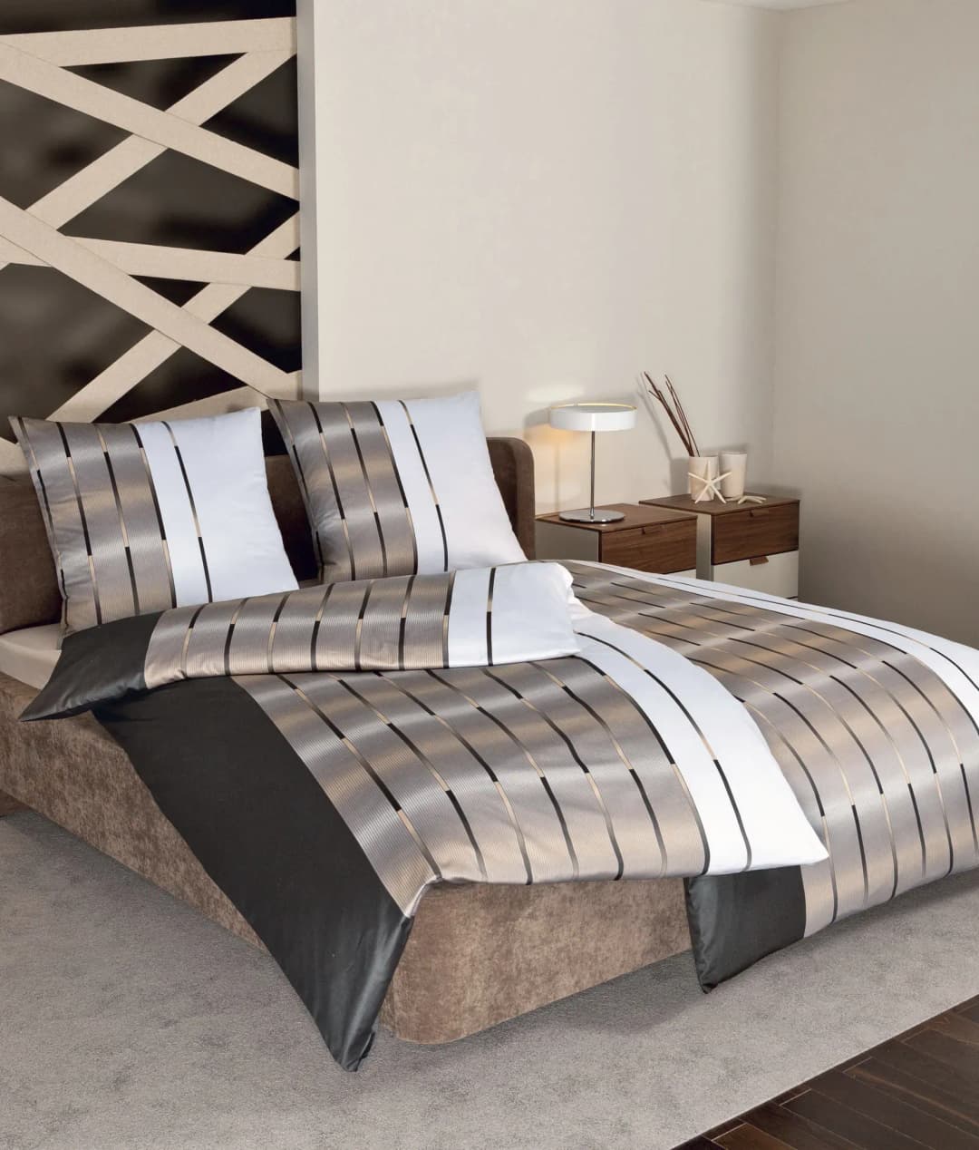 Milano 45026 kaffee 135 x 200 cm + 80 x 80 cm