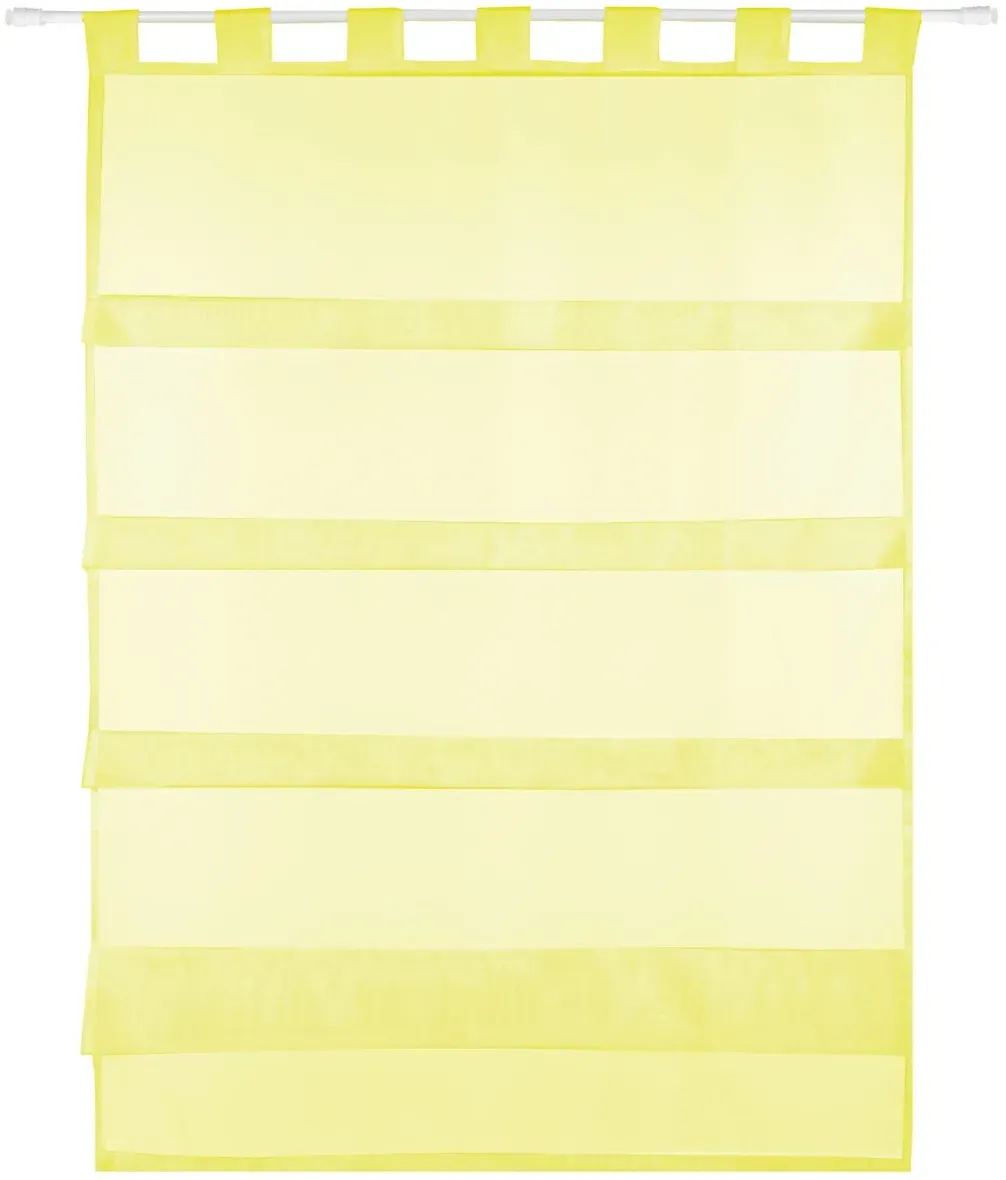 Bistrogardine Schlaufen 80 x 110 cm Gelb/Transparent 1 St.