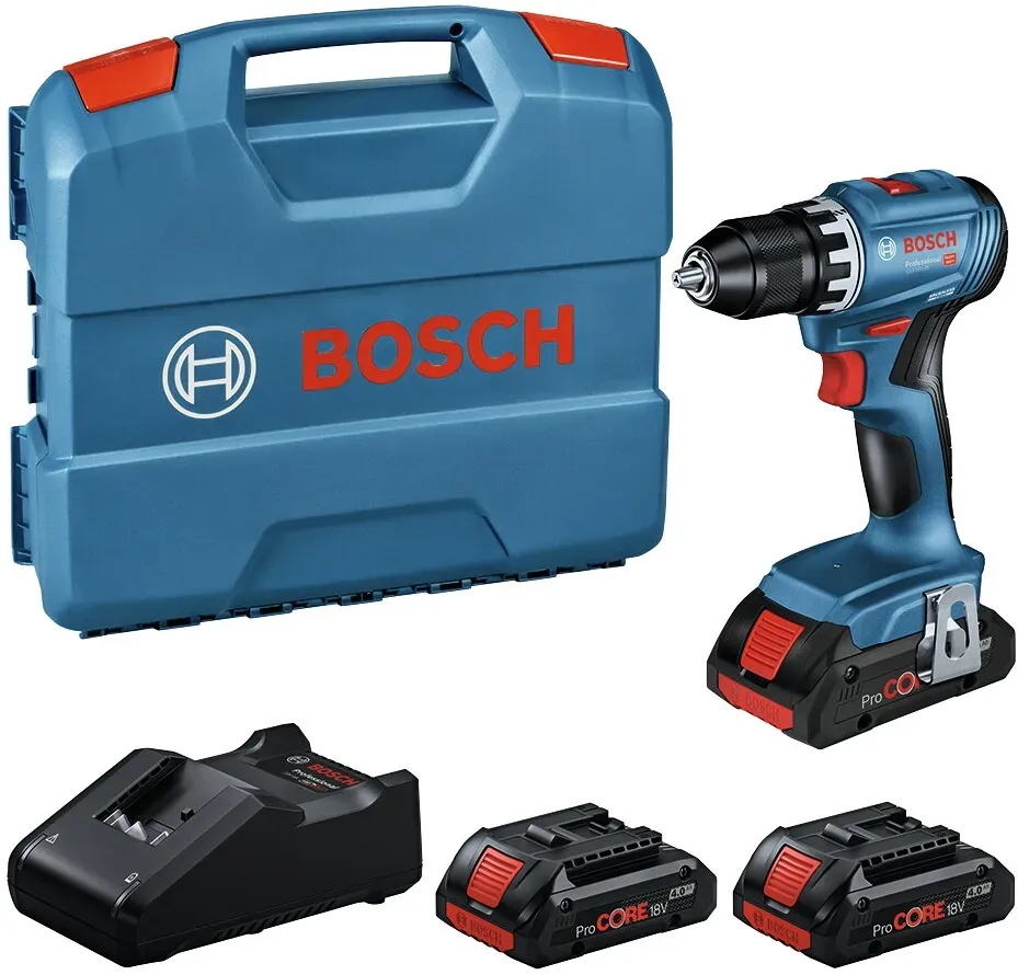 Professional GSR 18V-45 inkl. 3 x 4,0 Ah + Ladegerät + L-Case