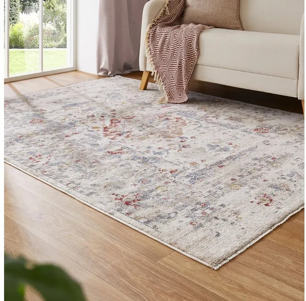 Rocco Teppich 120 x 160 cm Blau/Creme