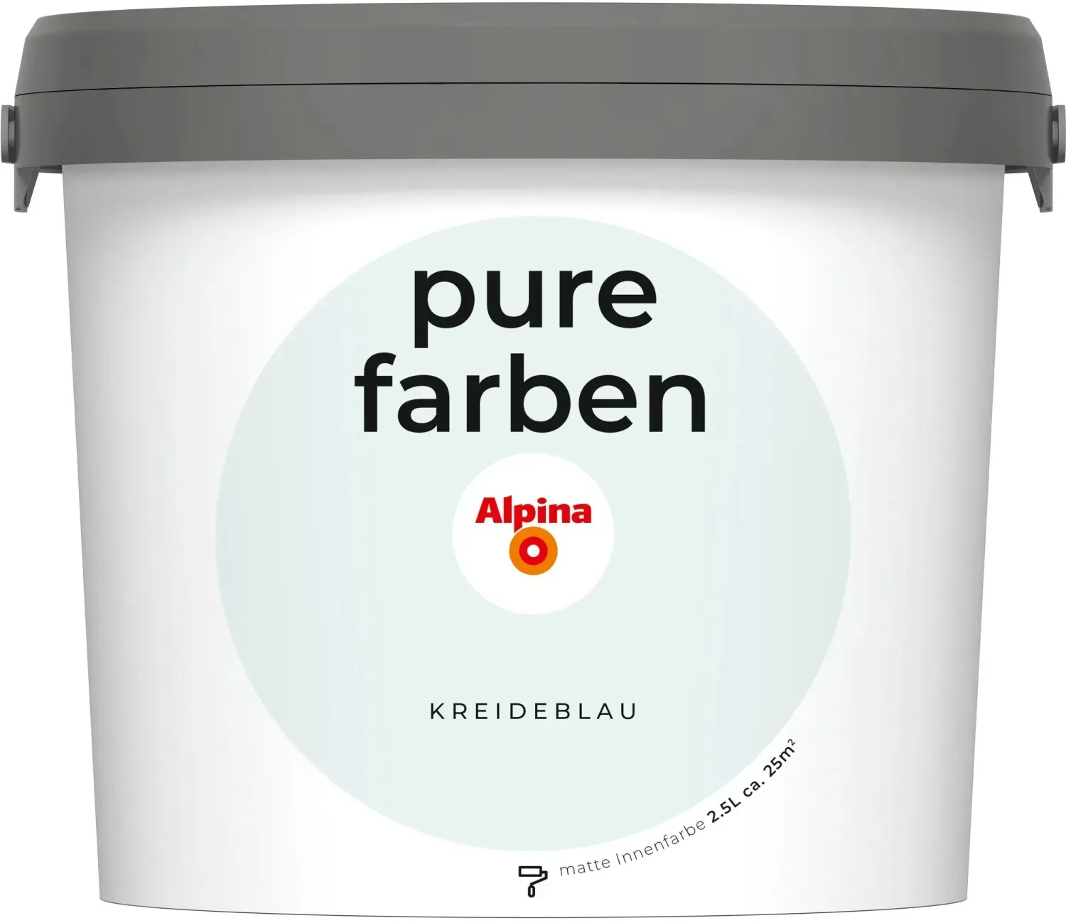 Wandfarbe Kreideblau matt 2,5 l