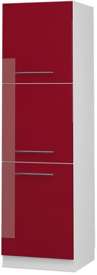 Herdumbauschrank Fame-Line 60 x 58 x 206,8 cm Bordeaux/Weiß