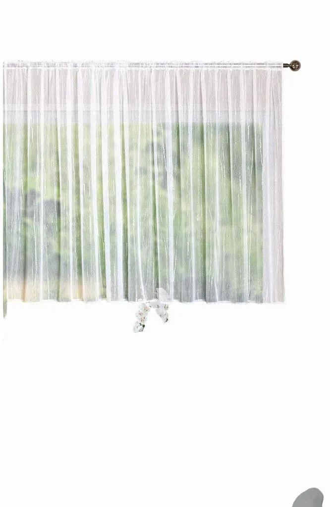 Isabella Kräuselband 175 x 300 cm Transparent/Weiß 1 St.