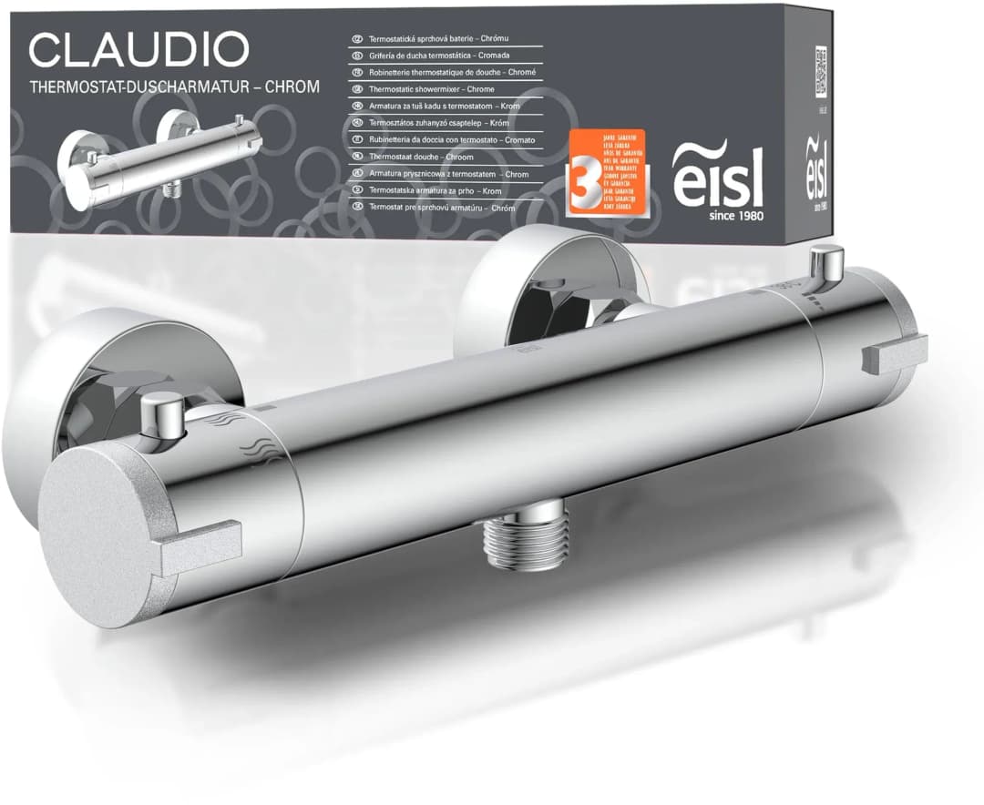CLAUDIO Duschthermostat Chrom 1 Verbraucher CLT168ACR