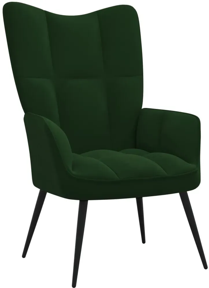 Relaxsessel Dunkelgrün Samt 61 x 96 x 70 cm Grün ergonomisch