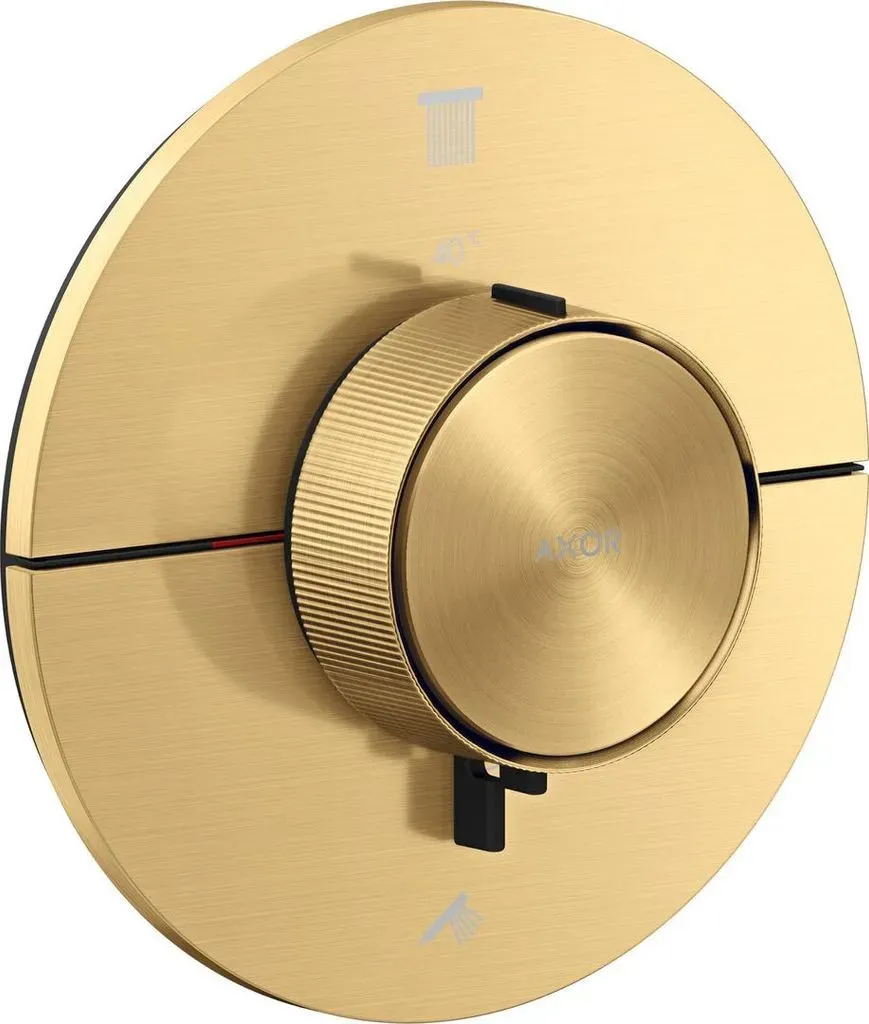 ShowerSelect ID Duschthermostat rund für 2 Verbraucher Brushed Gold Optic 36750250