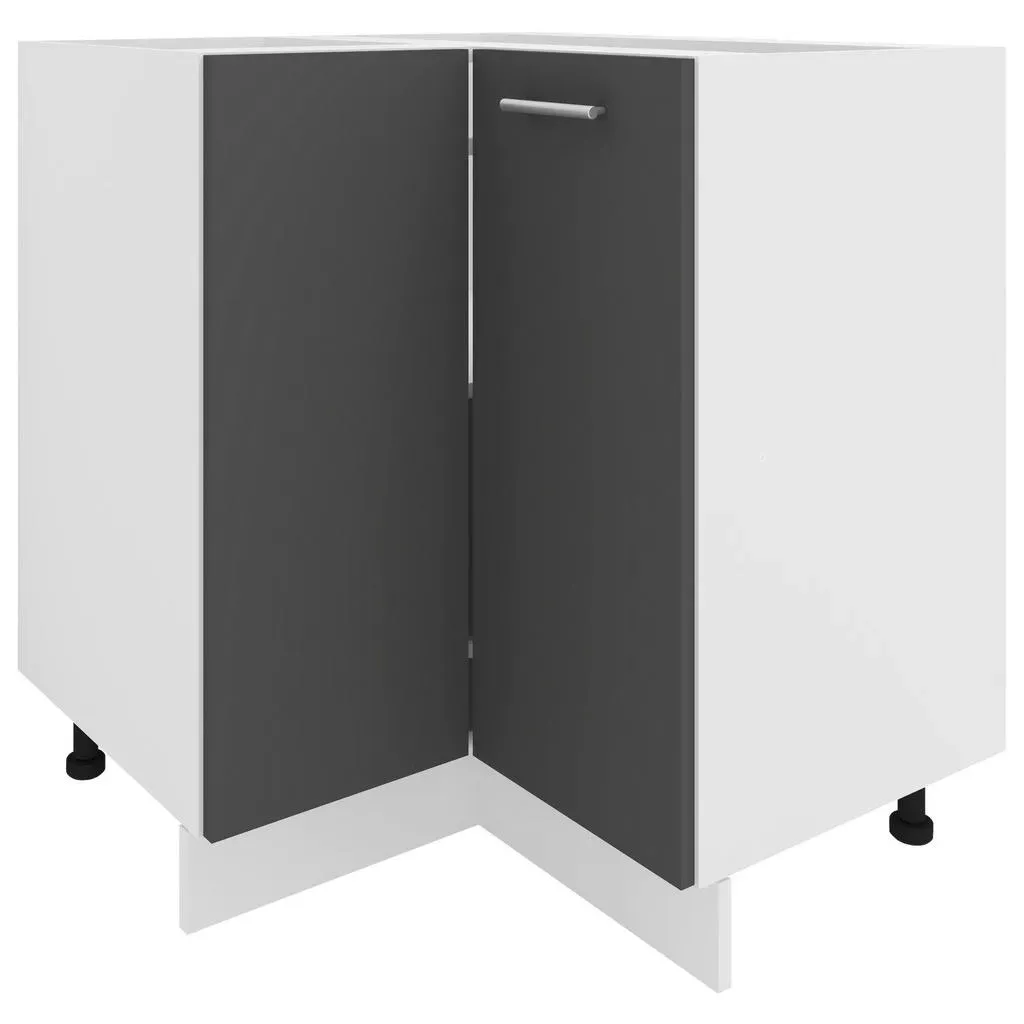 Unterschrank Eckschrank Esilo 76 x 76 x 82 cm Grau