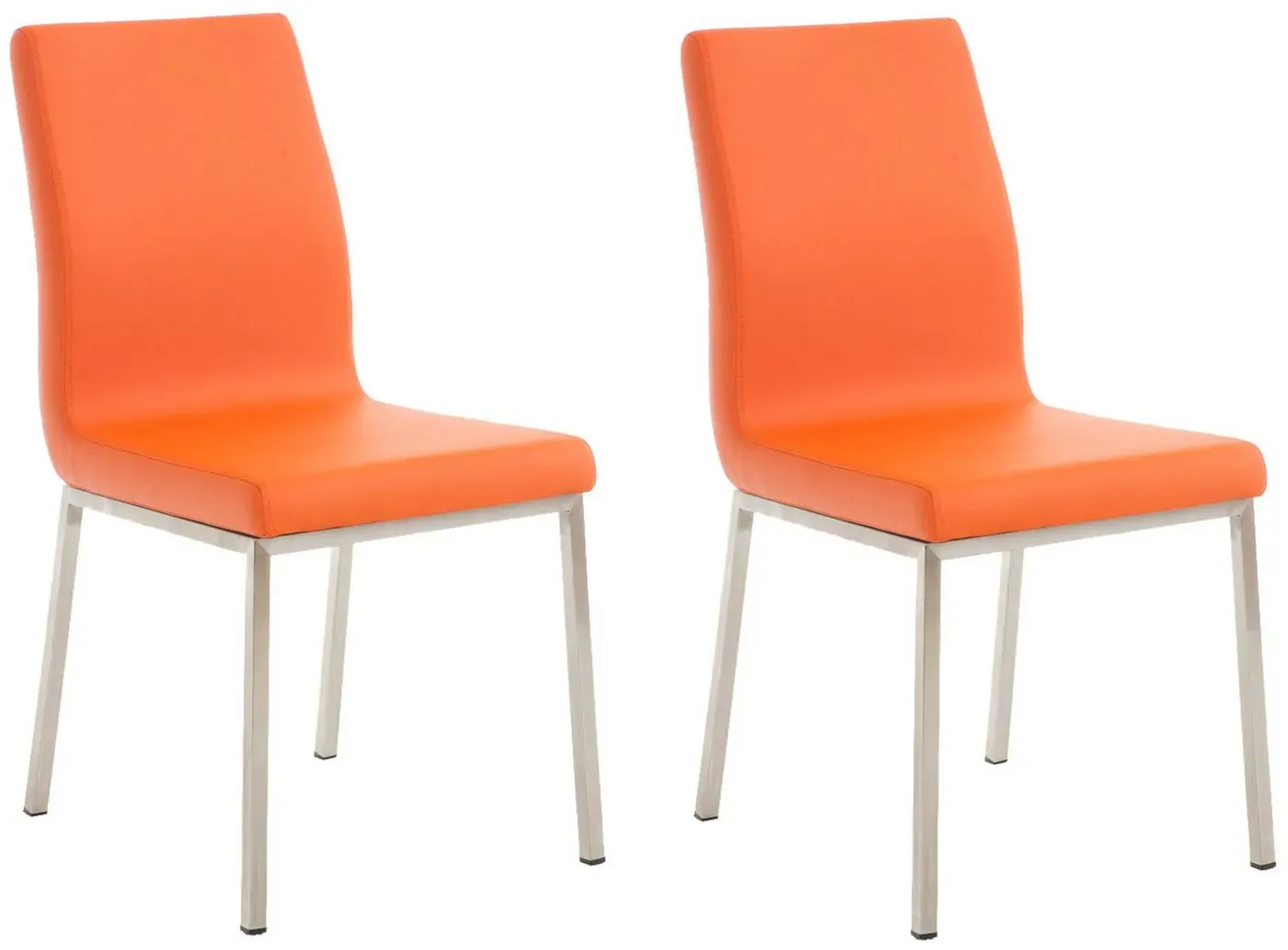 Esszimmerstuhl Colmar Kunstleder orange 2er Set
