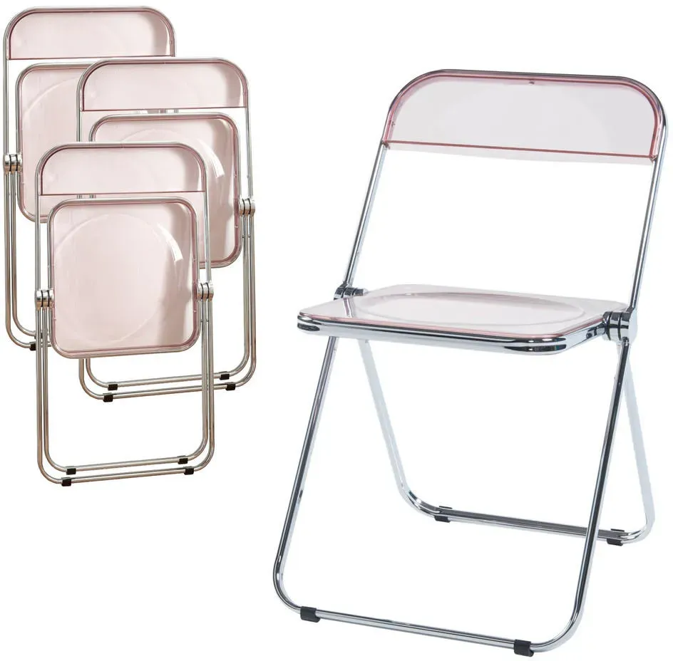 Stühle, Pornainen 4er Set Rosa, transparent