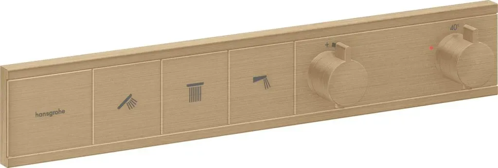 RainSelect Duschthermostat Unterputz für 3 Verbraucher Brushed Bronze 15381140