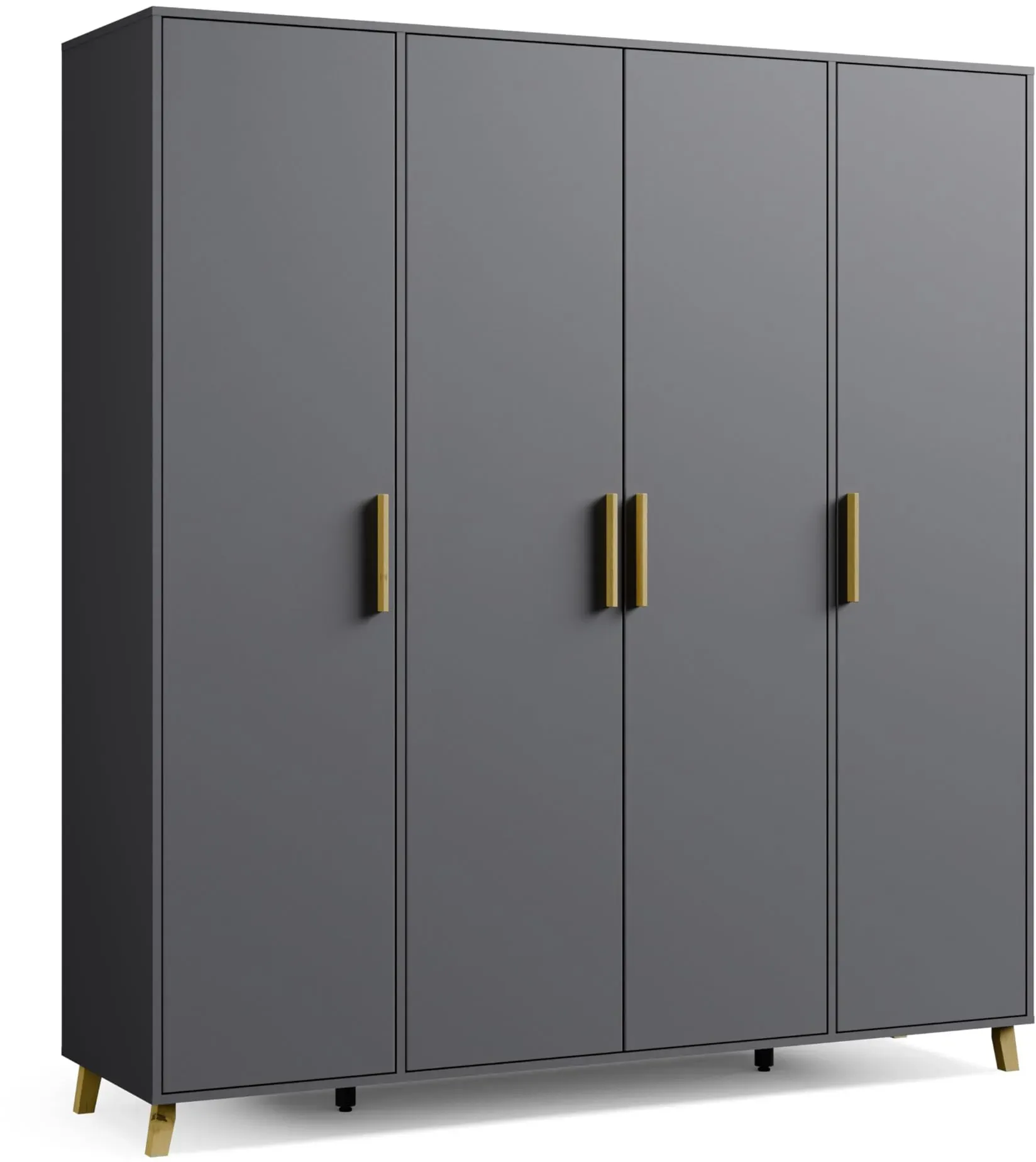 Drehtürenschrank Shinjo 187 x 203 x 53 cm Grau