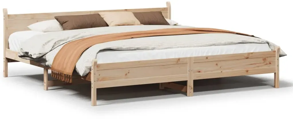Massivholzbett 180 x 200 cm Beige