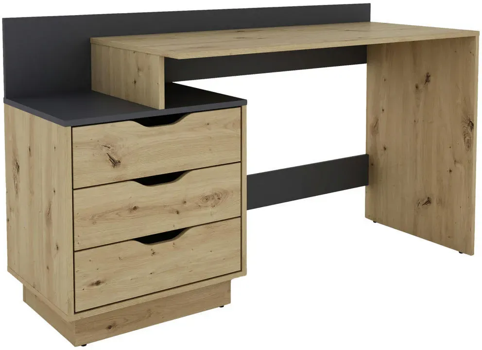 Schreibtisch Belfast Eiche Artisan / Anthrazit
