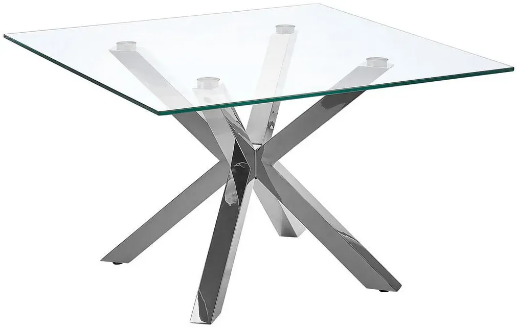 Couchtisch Silber Transparent 70 x 44 x 70 cm