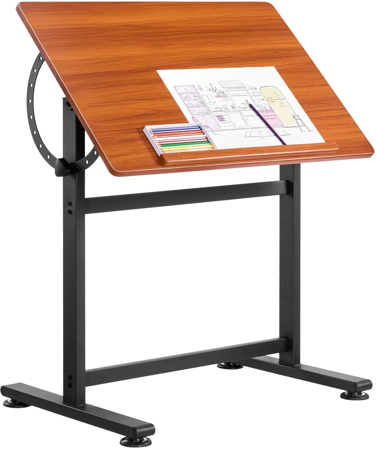Zeichentisch multifunktional Schwarz/Braun