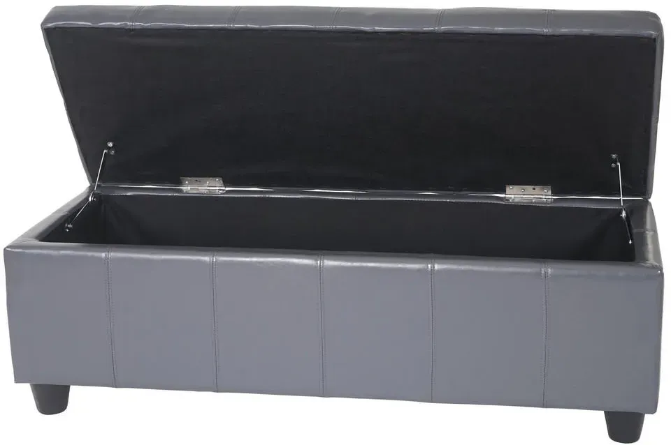 Truhenbank Arezzo Grau 112 x 45 x 45 cm