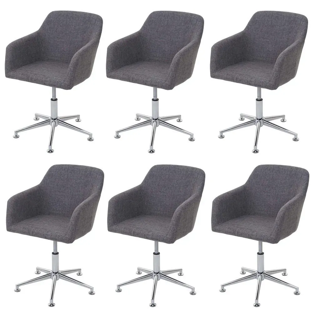 Esszimmerstuhl A74 Textil grau 6er Set
