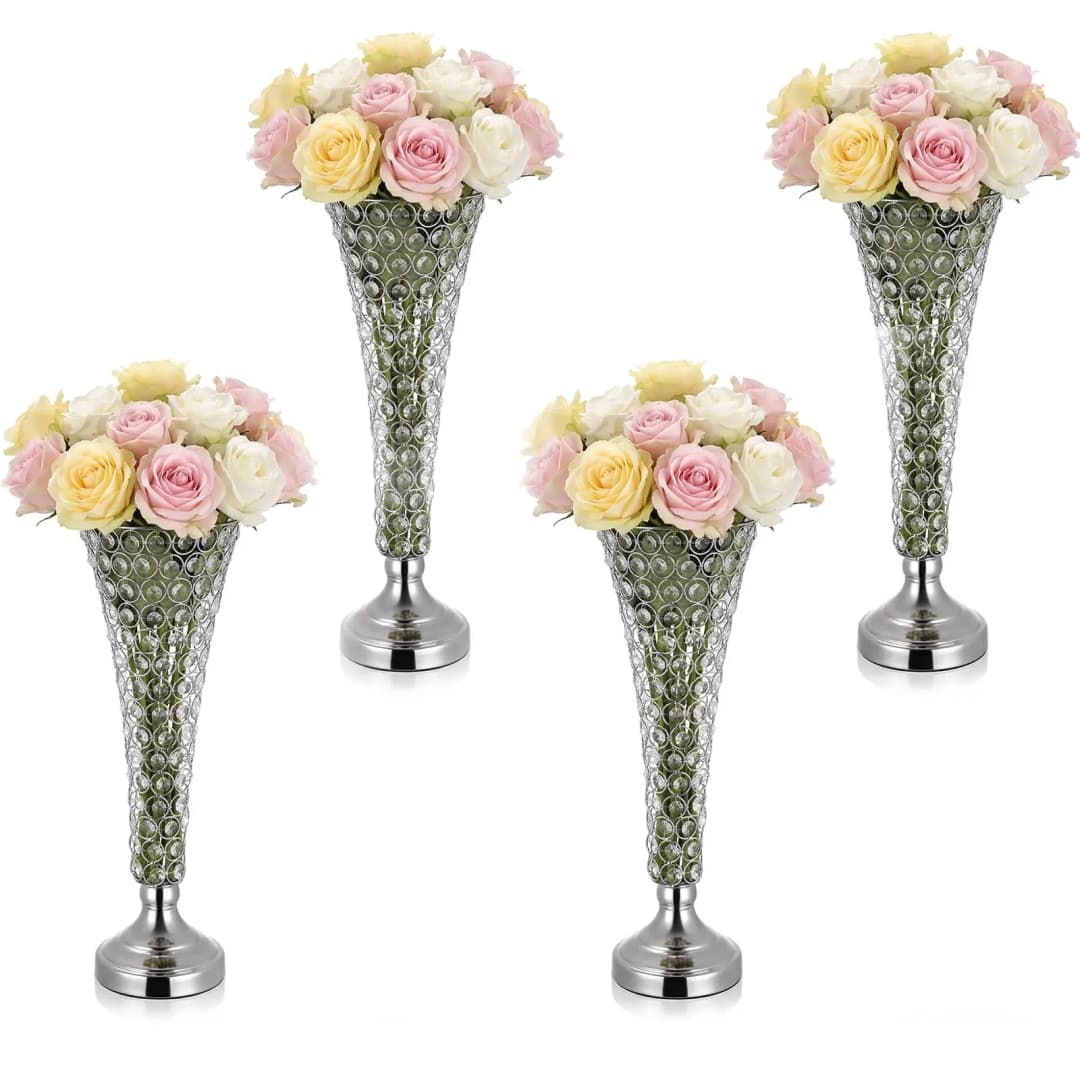 Blumenvase Silber 51 cm
