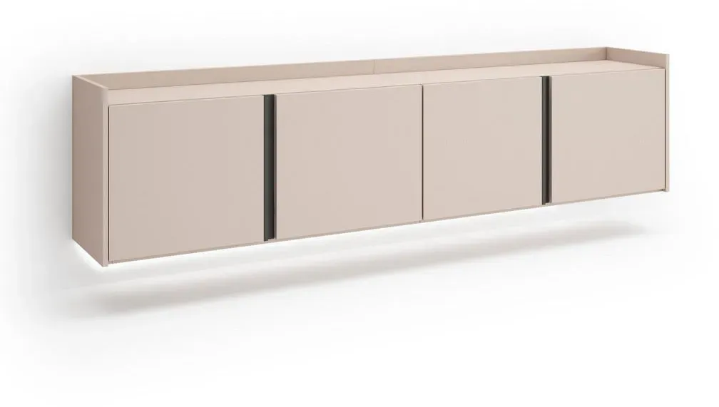 Lowboard 207x50x35 cm Beige Holzwerkstoff